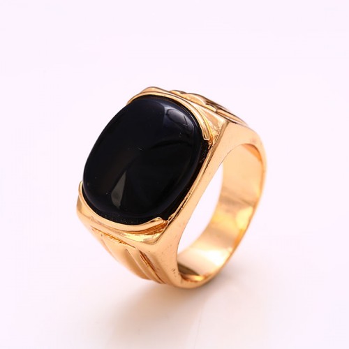 Apzeltīts vīriešu gredzens ar 18 karātu zelta pārklājumu